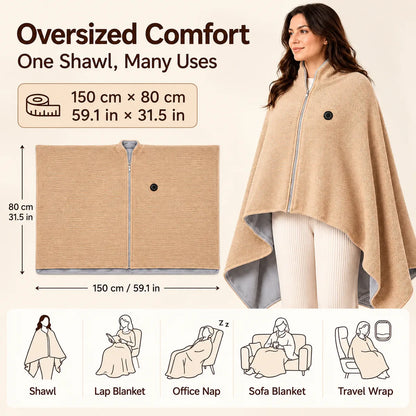 USB HEATED WEARABLE SHAWL ⭐🔥