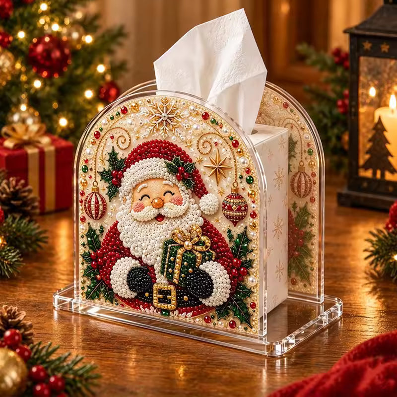 Christmas Diamond Painting Tissue Box Holder for Adults