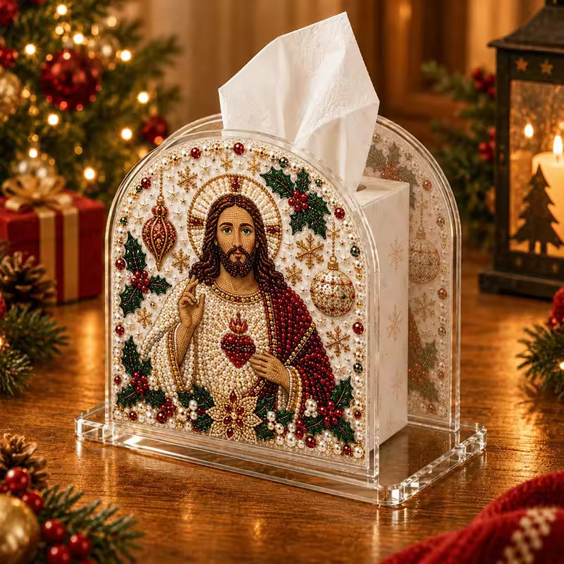 Christmas Diamond Painting Tissue Box Holder for Adults